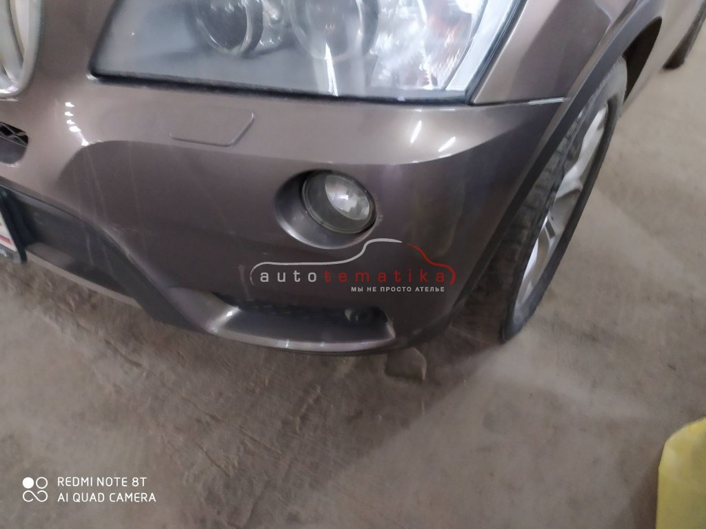 Ремонт вмятин и царапин на кузове BMW после аварии