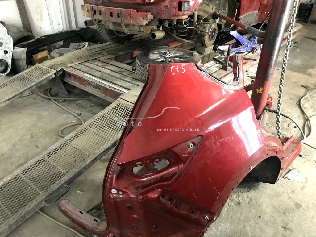 Ремонт кузова и локальная покраска Mazda CX-5 после ДТП