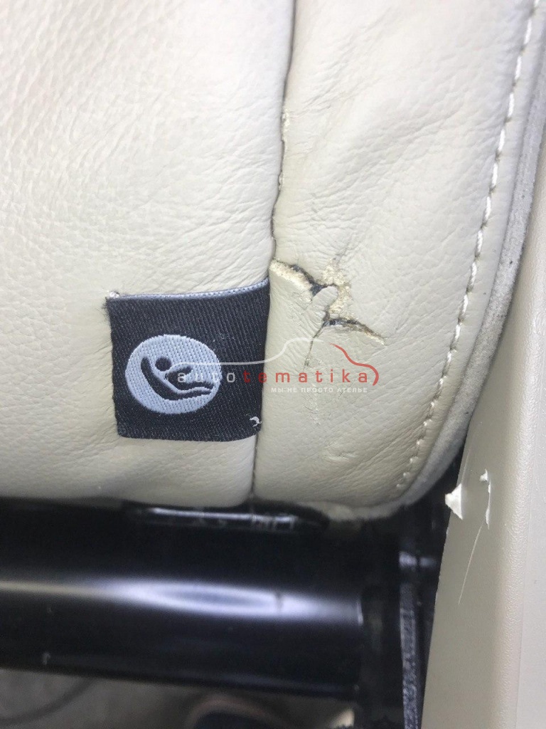 Ремонт пореза кожаного сидения Range Rover