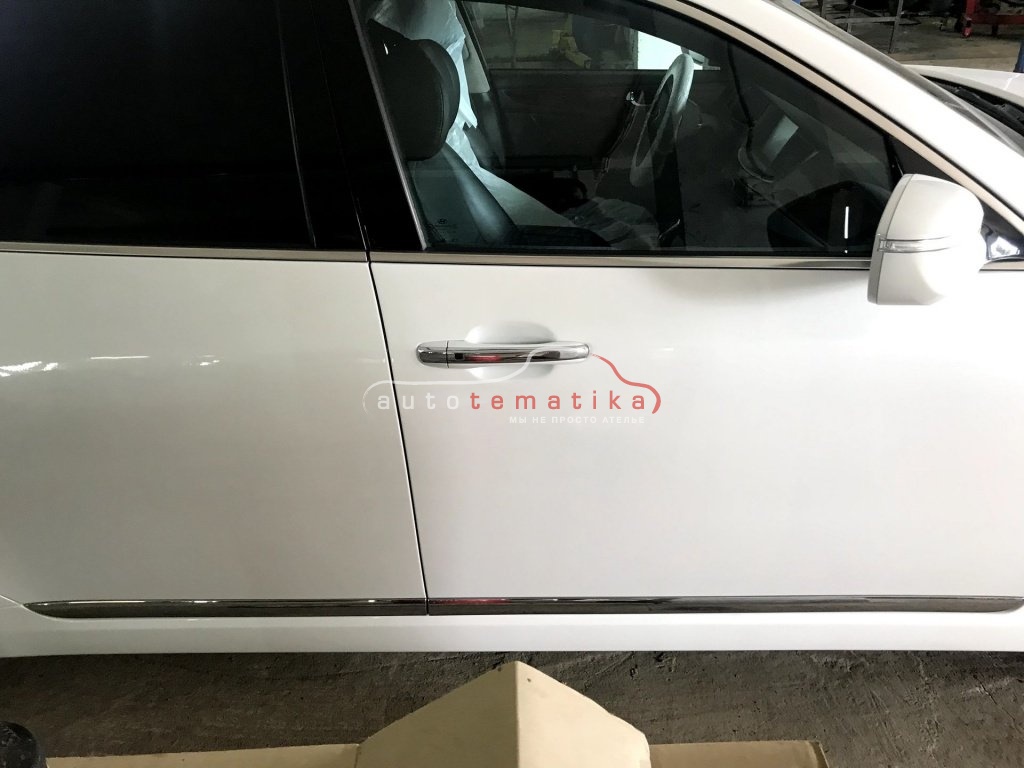Кузовной ремонт и локальная покраска Aurus после аварии