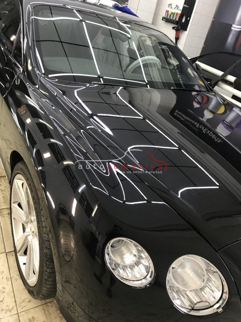 Локальная покраска крыльев Bentley Continental и полировка кузова
