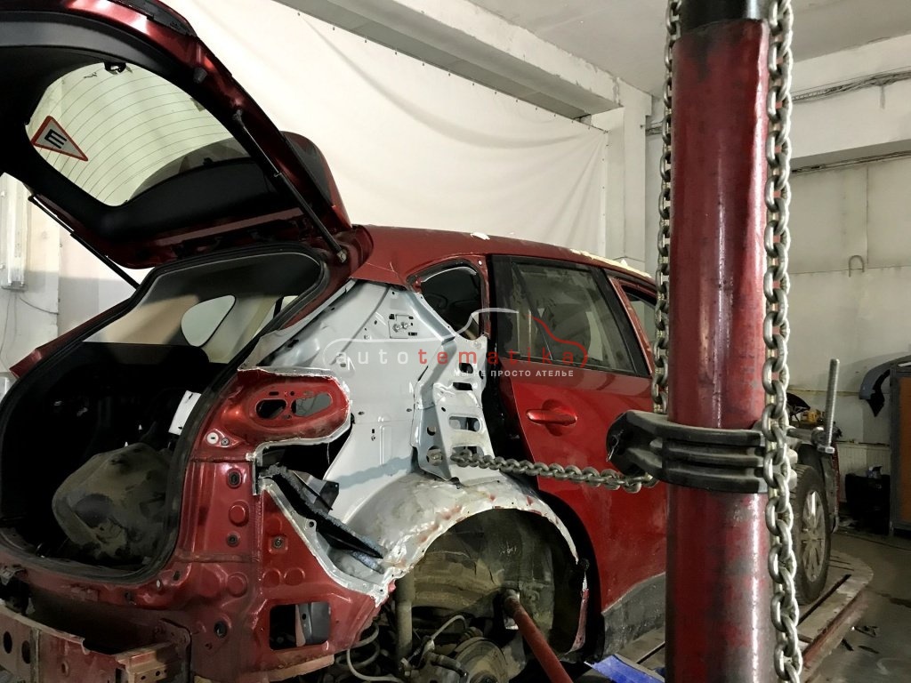 Ремонт кузова и локальная покраска Mazda CX-5 после ДТП